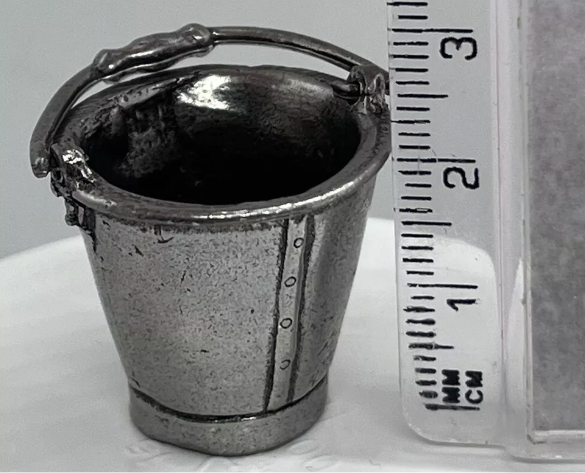 Dolls house pewter bucket