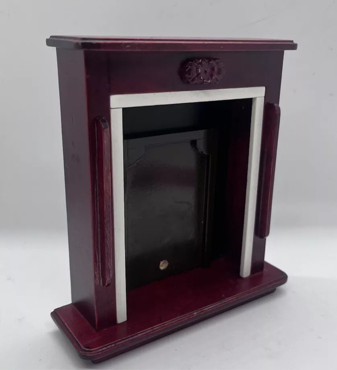 Dolls house wooden fire place tall
