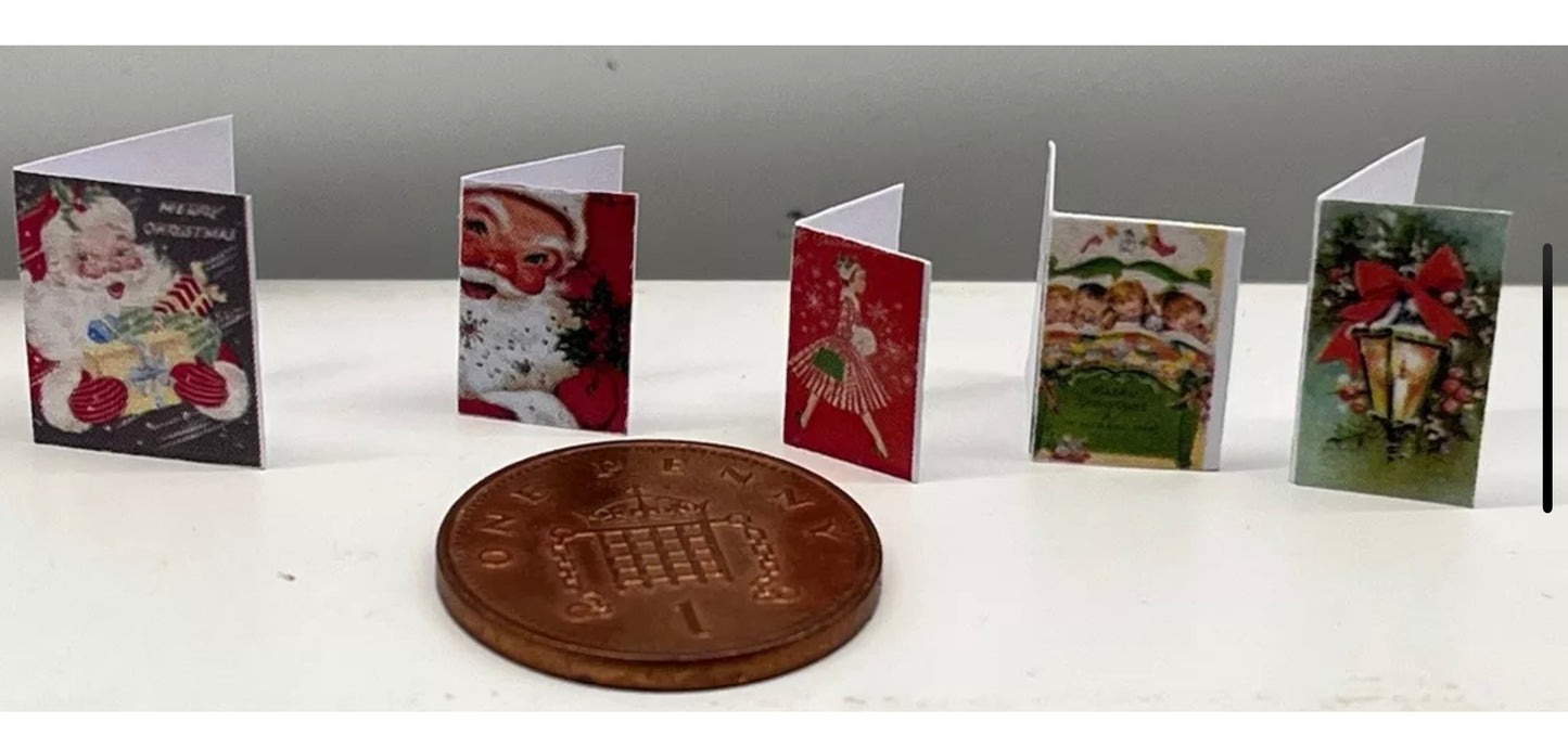 Dolls house Christmas cards set of 5