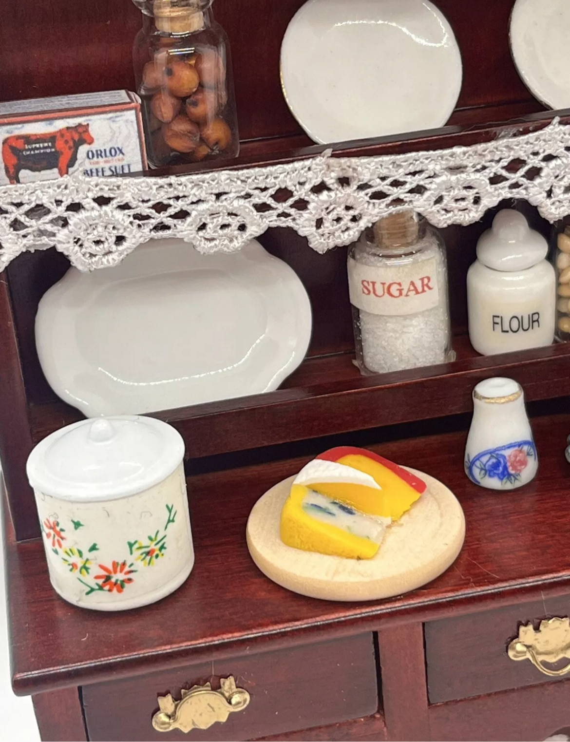 Dolls House Victorian kitchen dresser & all accessories