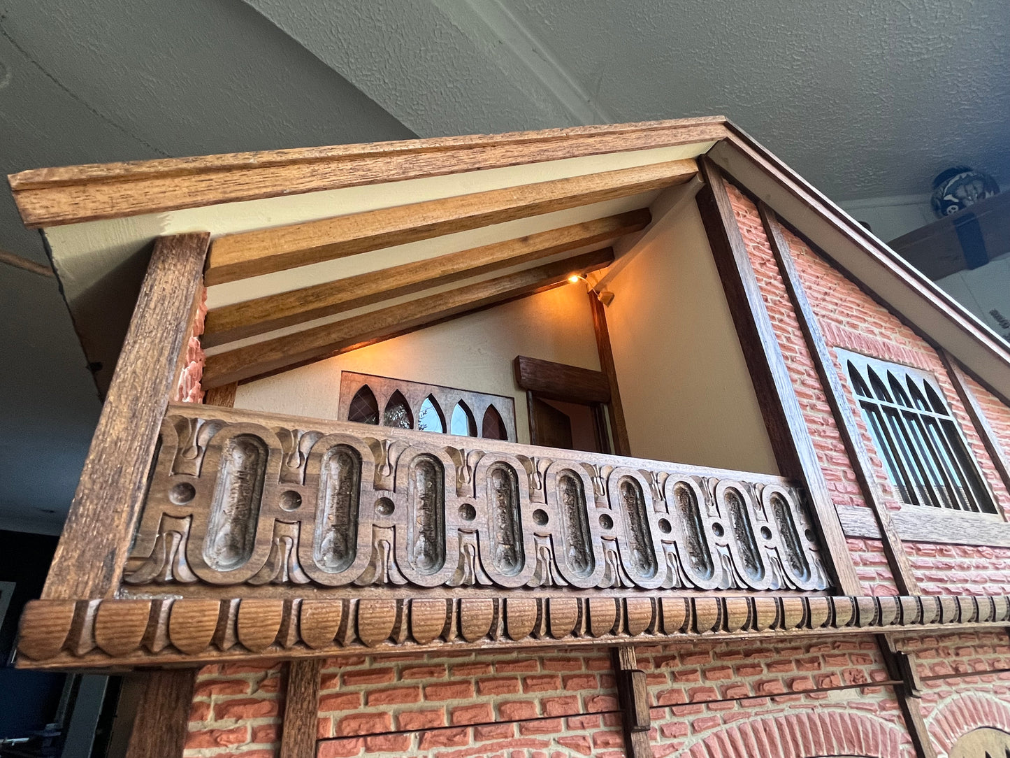 Large hand crafted dolls house with full electrics 1/12th scale