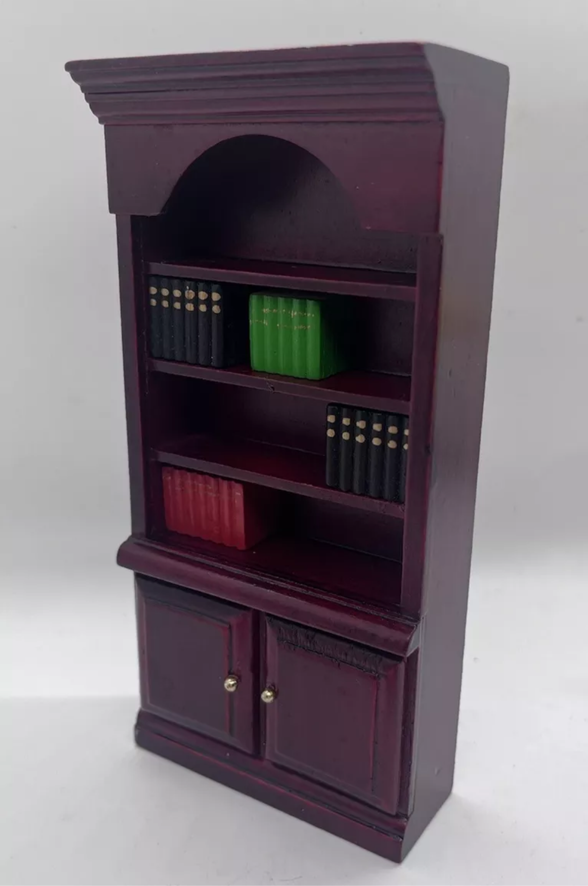 Dolls house bookcase with book blocks