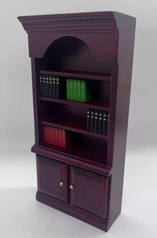 Dolls house bookcase with book blocks