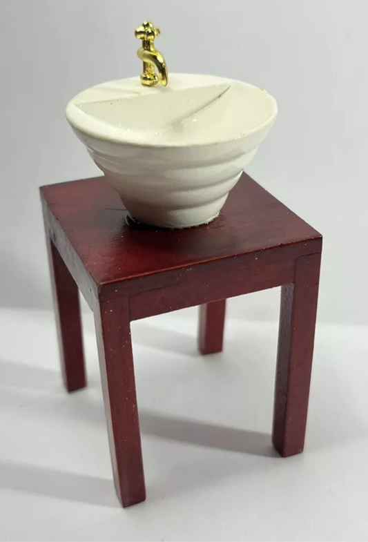 Dolls house furniture sink on table new