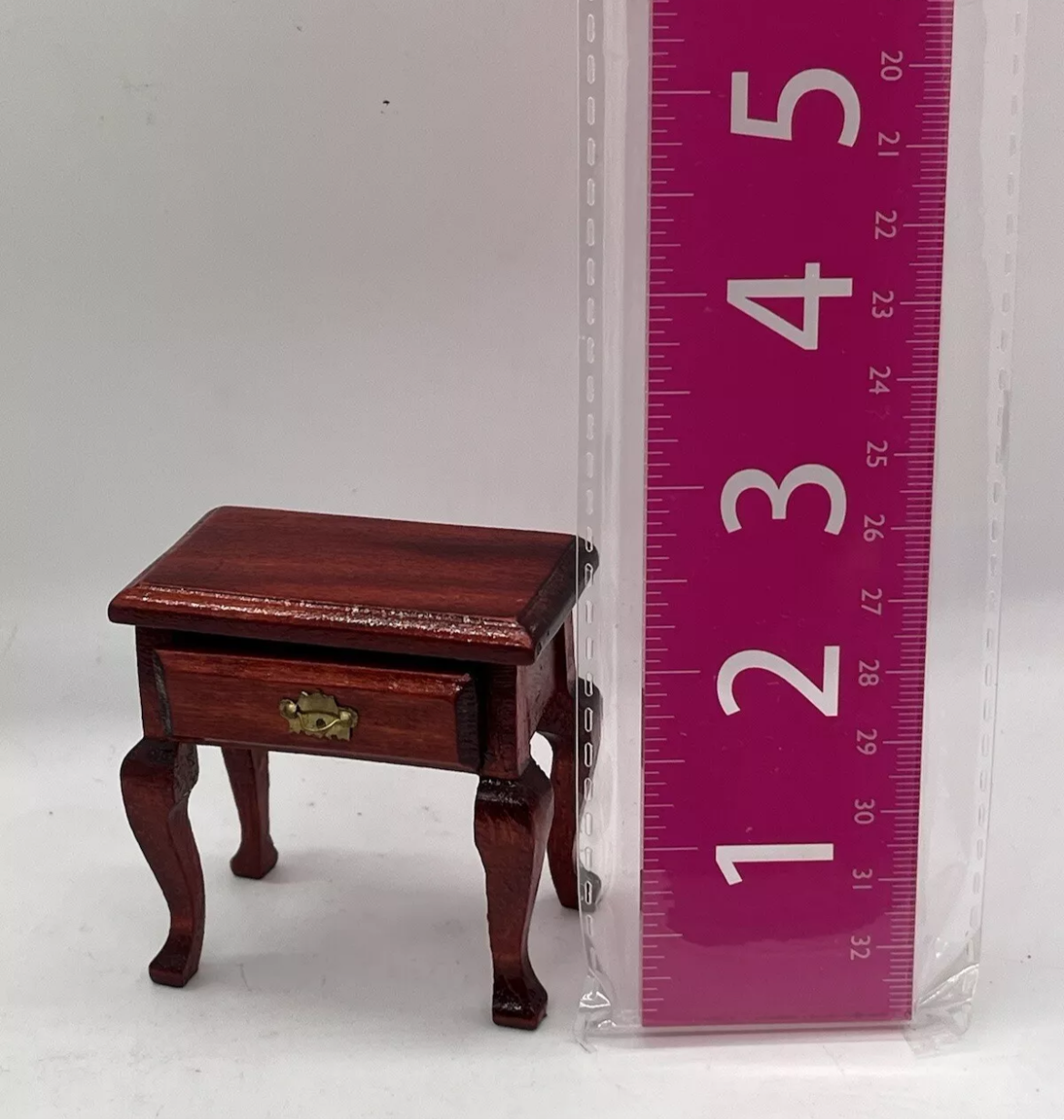 Dolls house furniture small table with drawer. Living room, bedroom…