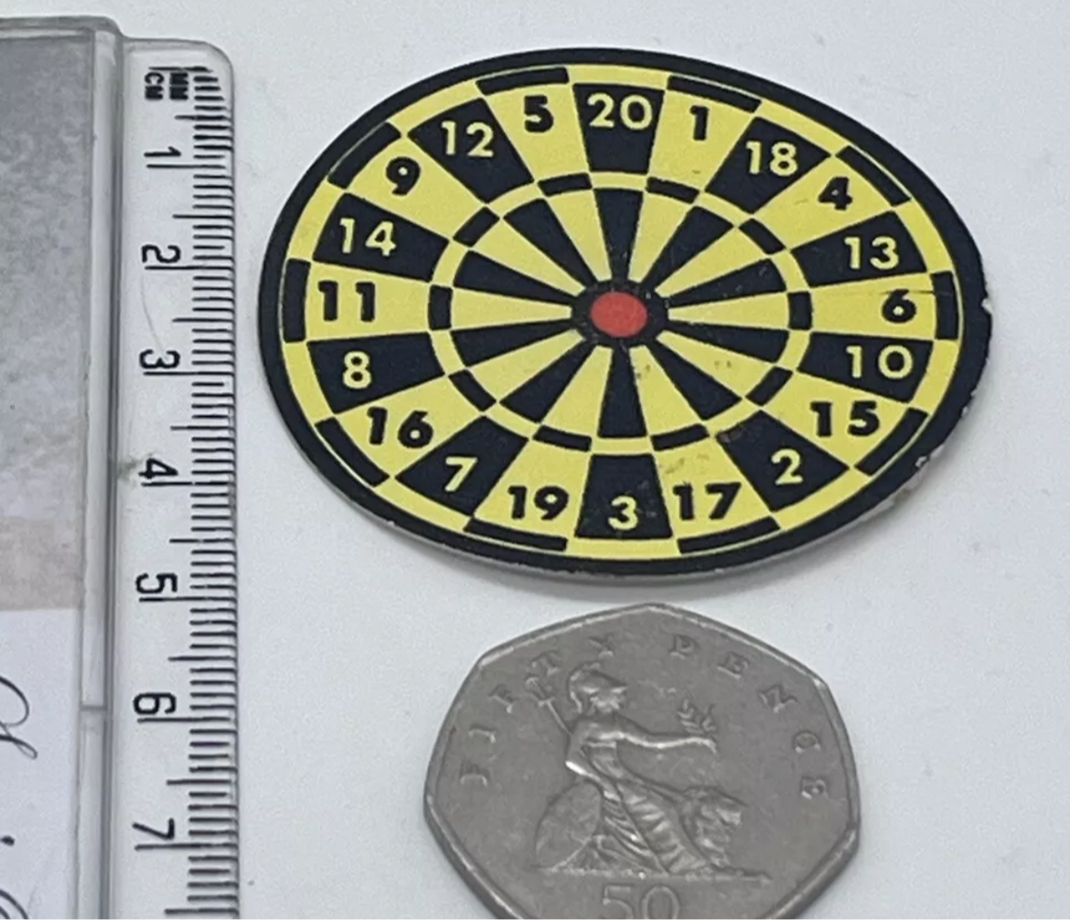 Dolls house dart board