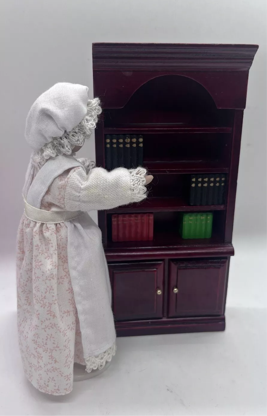 Dolls house bookcase with book blocks