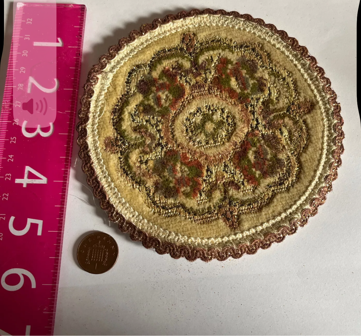 Dolls house plush rug 5 plus inches