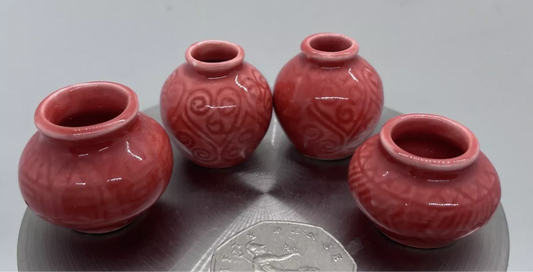 Dolls house vase set ceramic