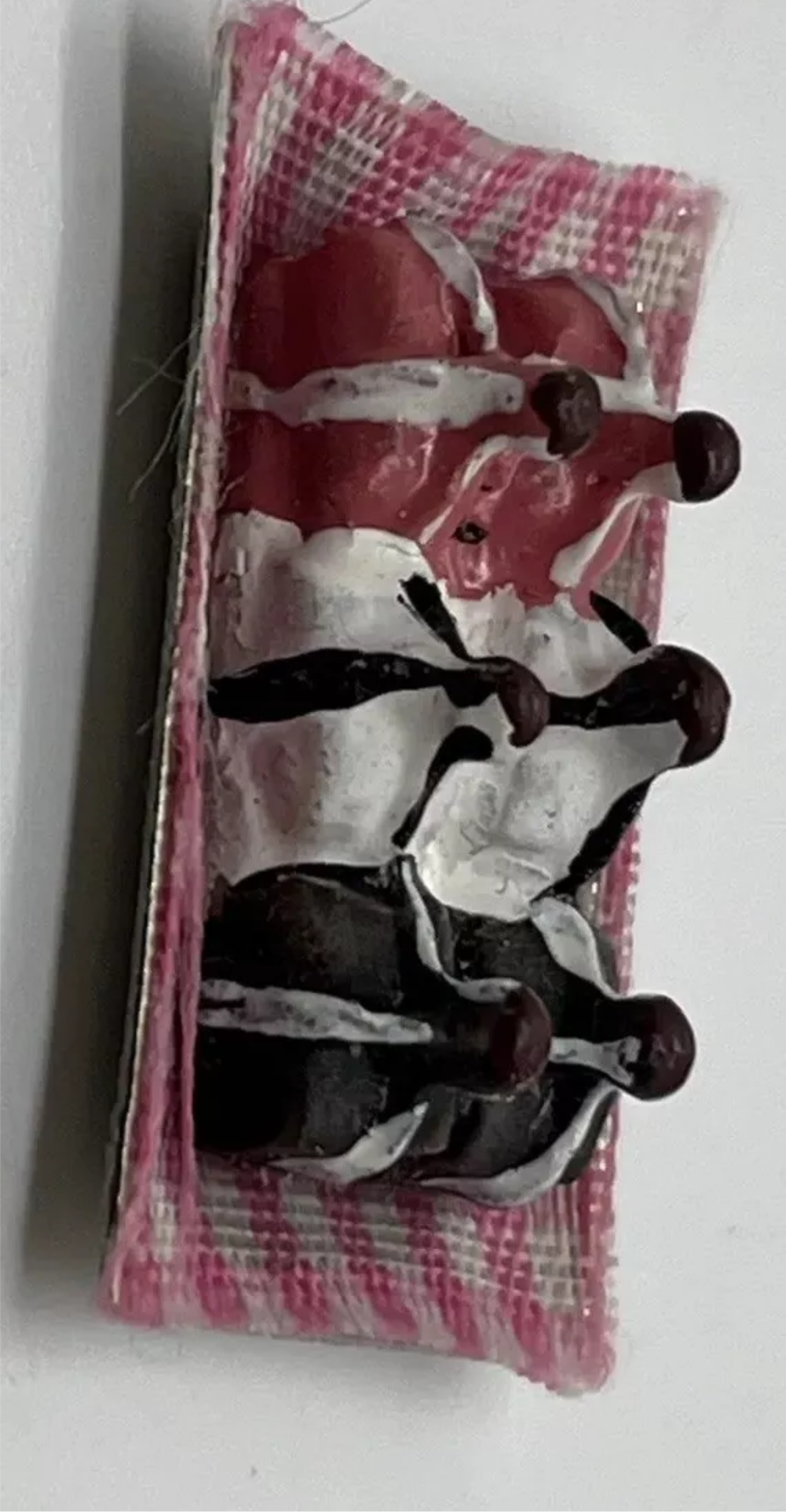 Dolls house French fancies on metal tray
