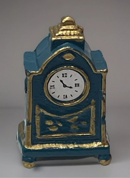 Dolls house metal clock (new)