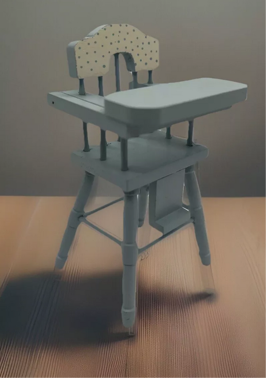 Dolls House high chair blue