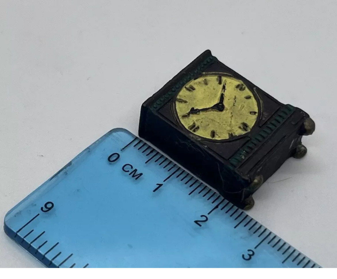 Dolls house Georgian resin mantel clock