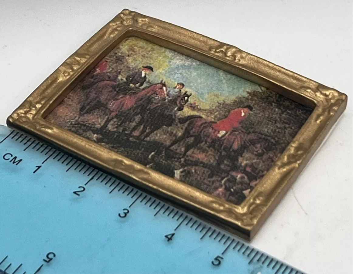 Dolls house print in frame
