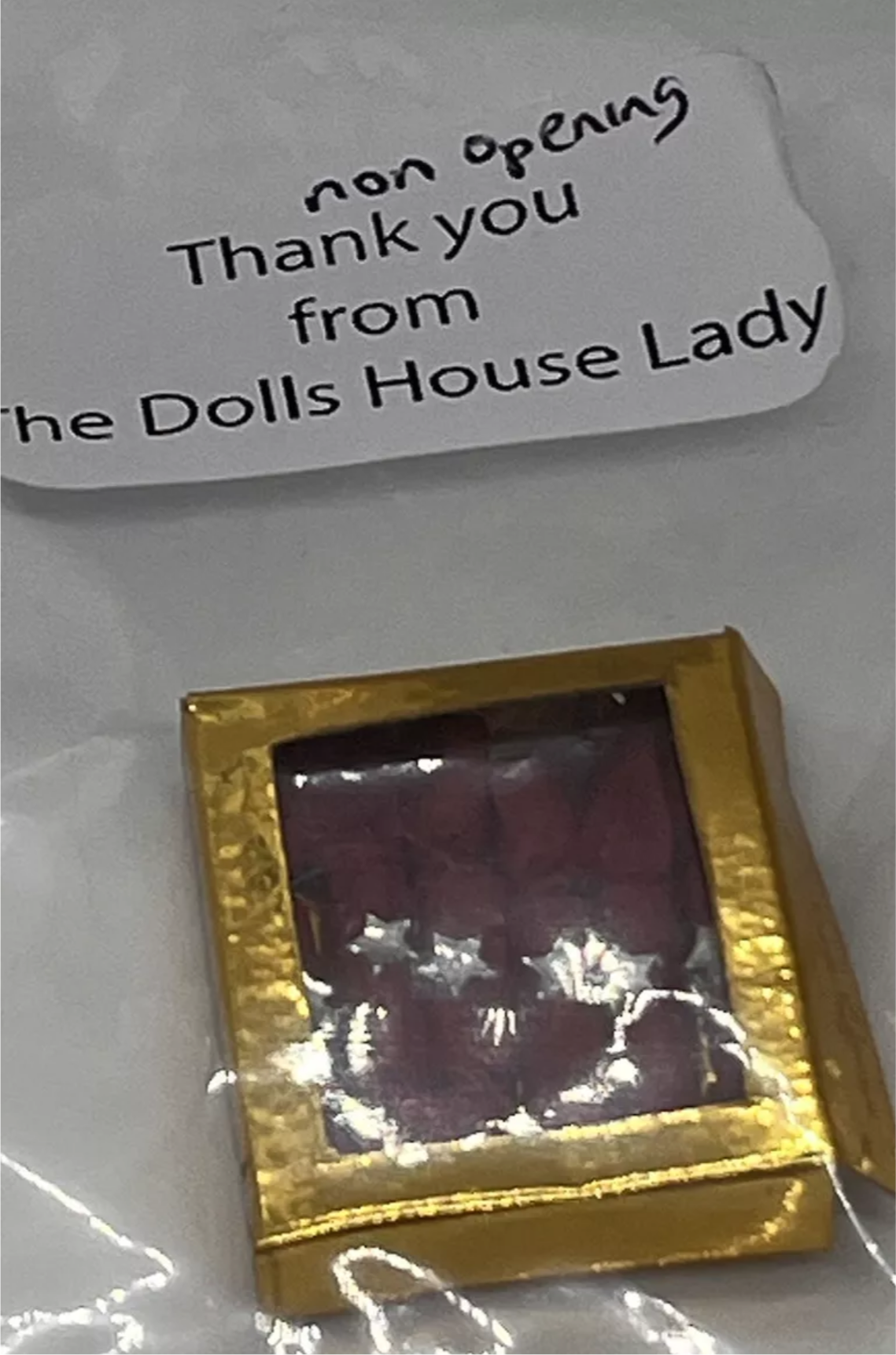 Dolls house Christmas crackers fixed in box