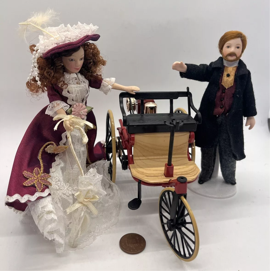 Dolls house new Victorian car in box