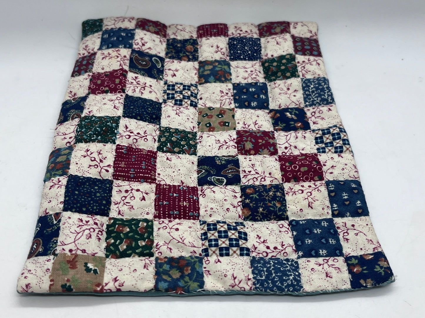 Dolls house bedding patchwork quilt double handmade??