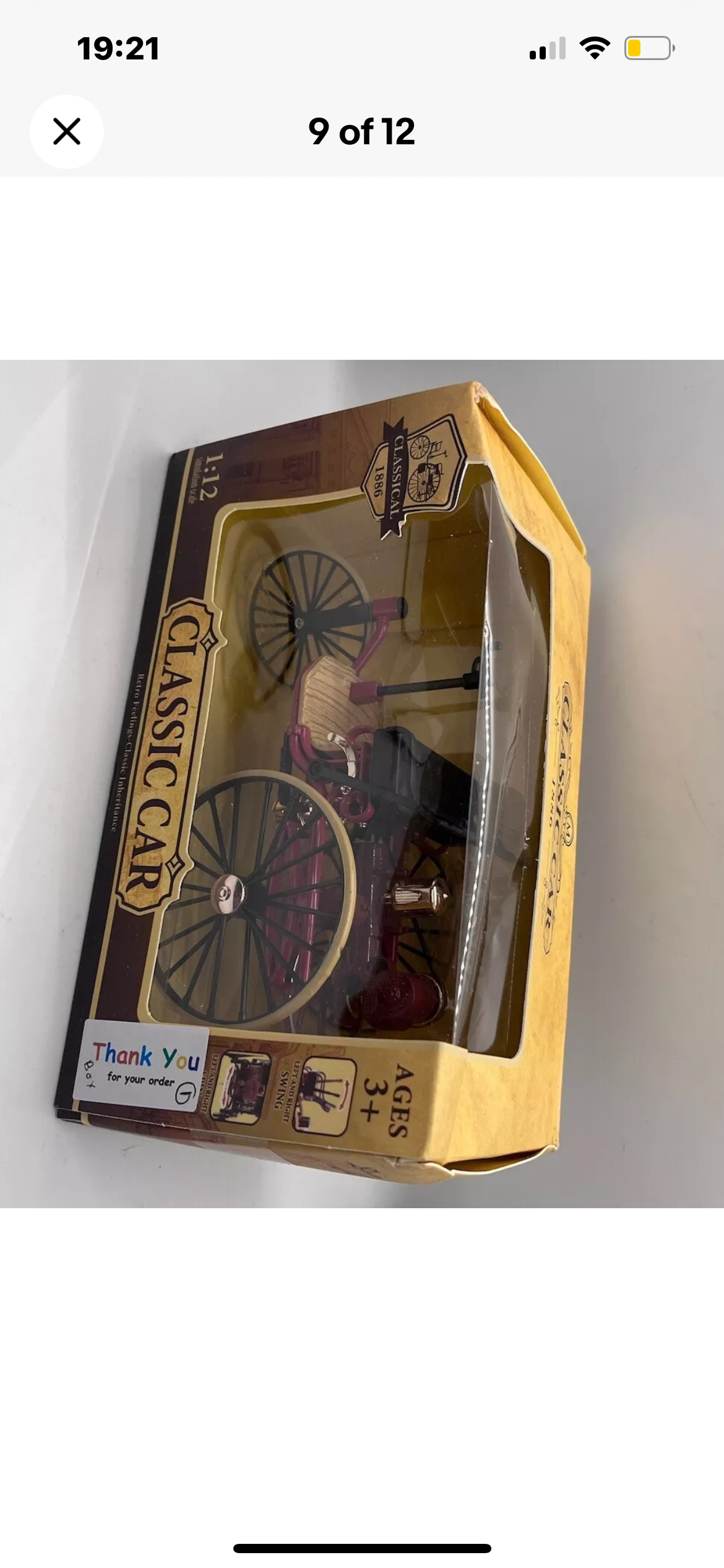 Dolls house new Victorian car in box