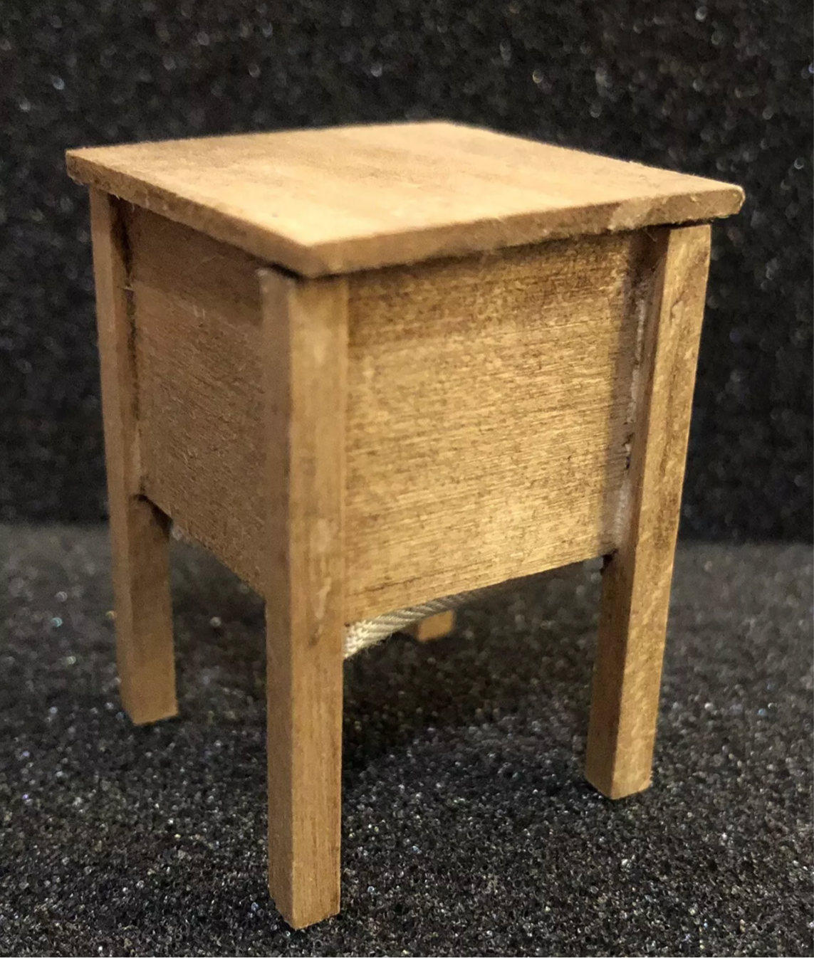 Dolls house artisan handmade sewing box and accessories