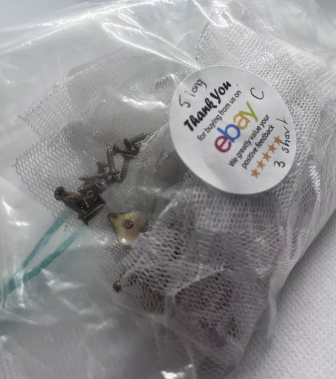 Dolls house 8 curtain poles brackets and screws free nets