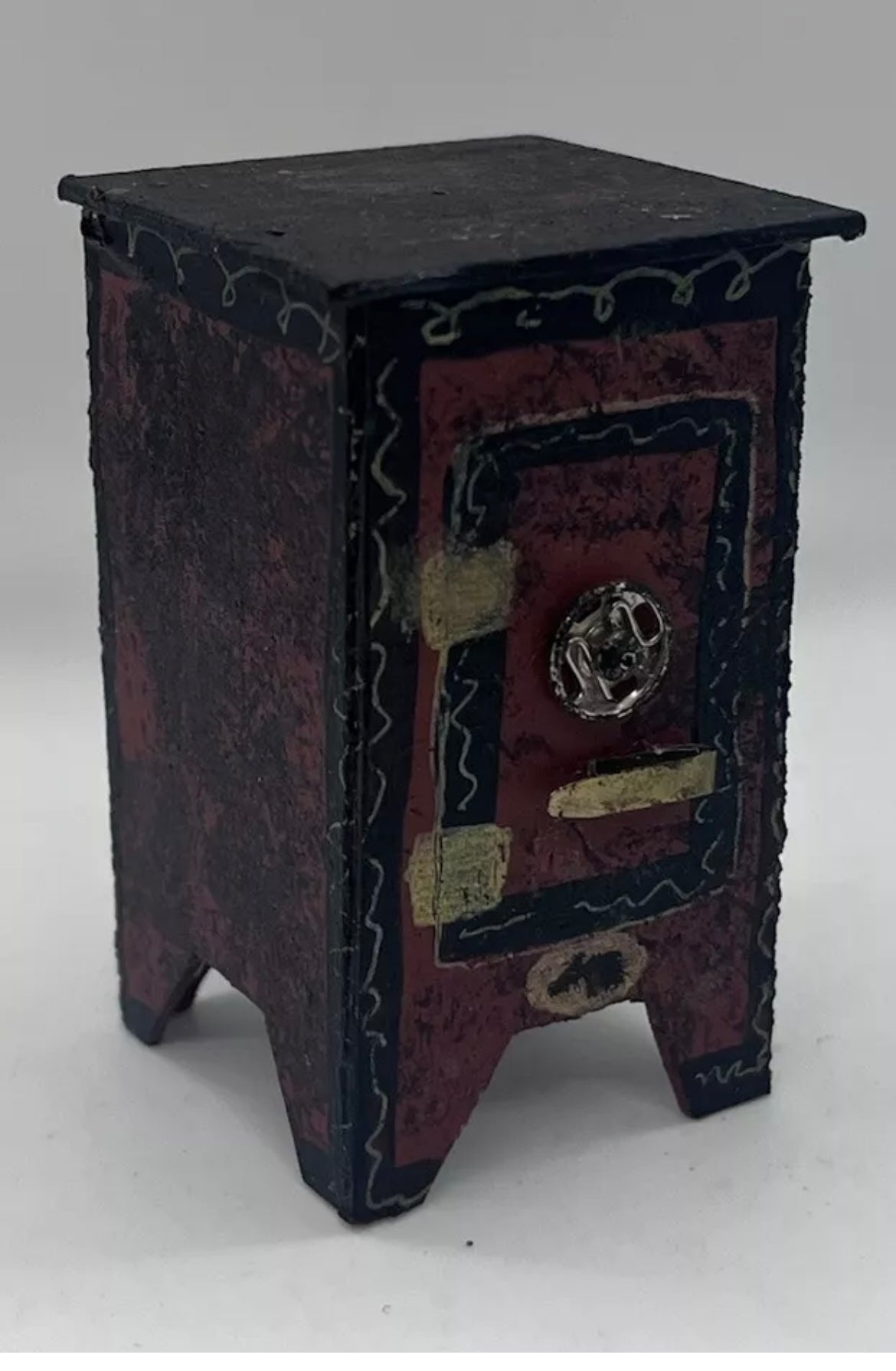 Dolls house Victorian safe (thick card) handmade