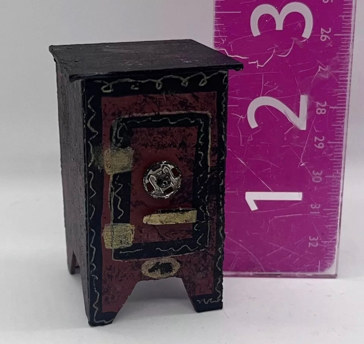 Dolls house Victorian safe (thick card) handmade