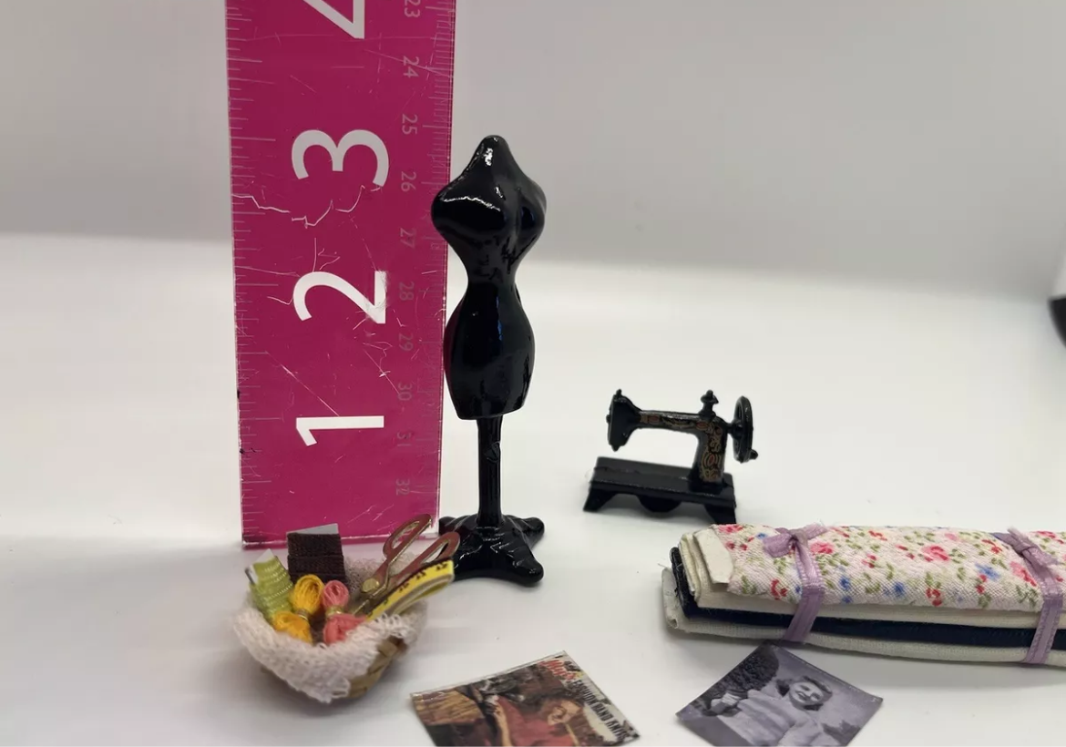 Dolls house sewing haberdashery set