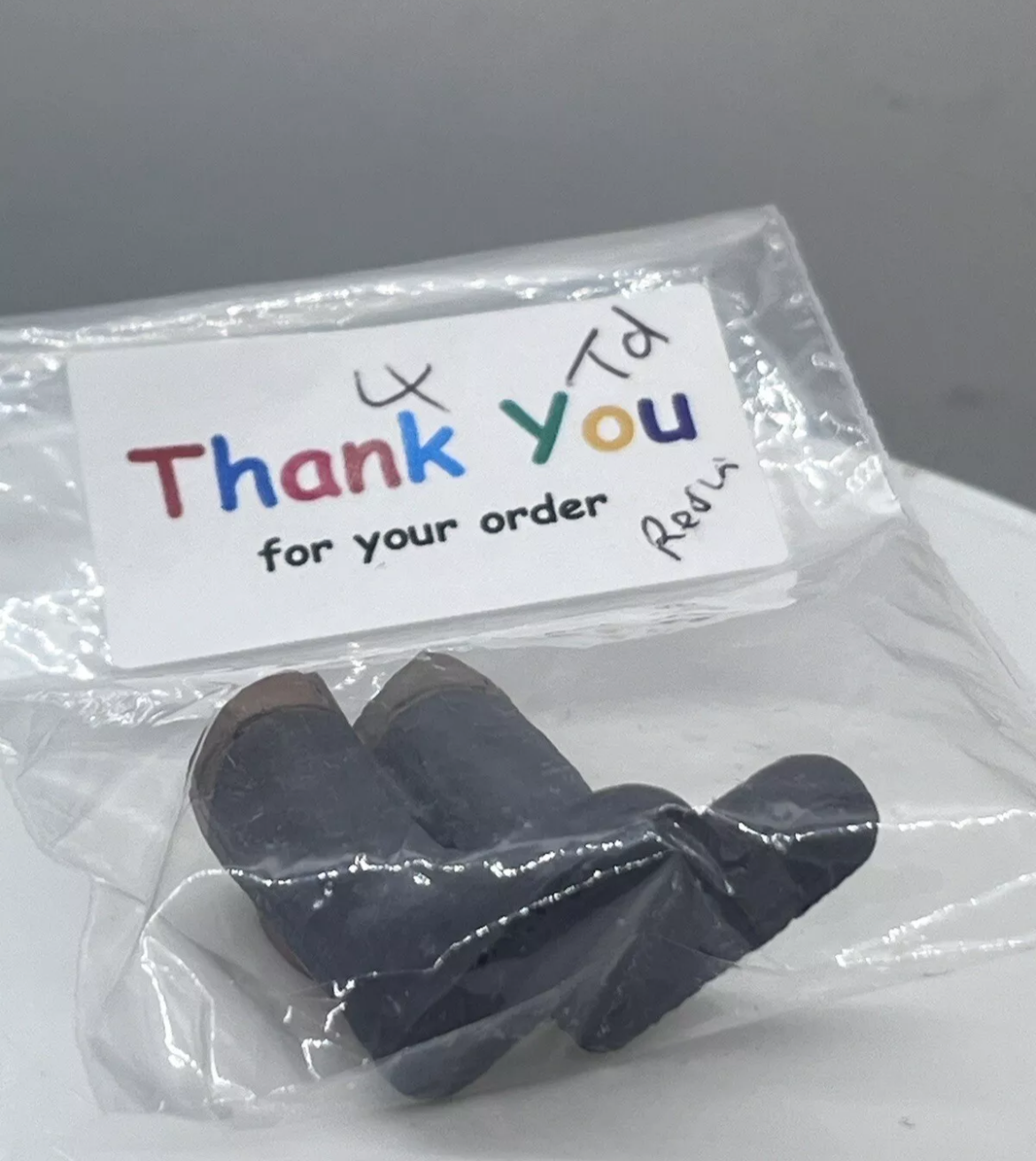 Dolls house resin boots
