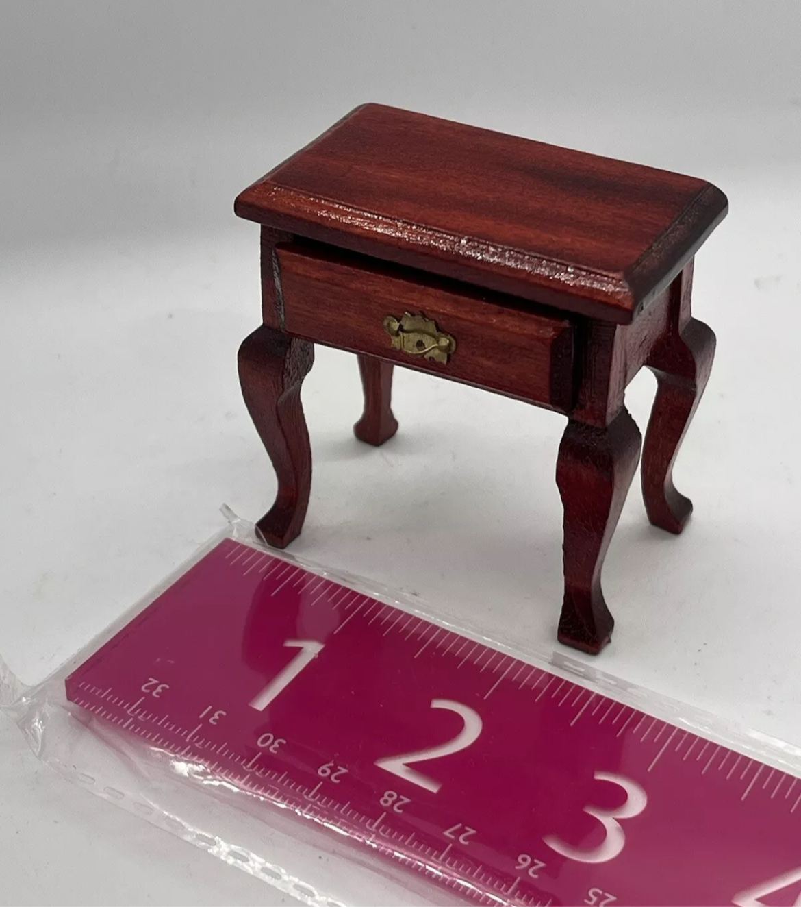 Dolls house furniture small table with drawer. Living room, bedroom…