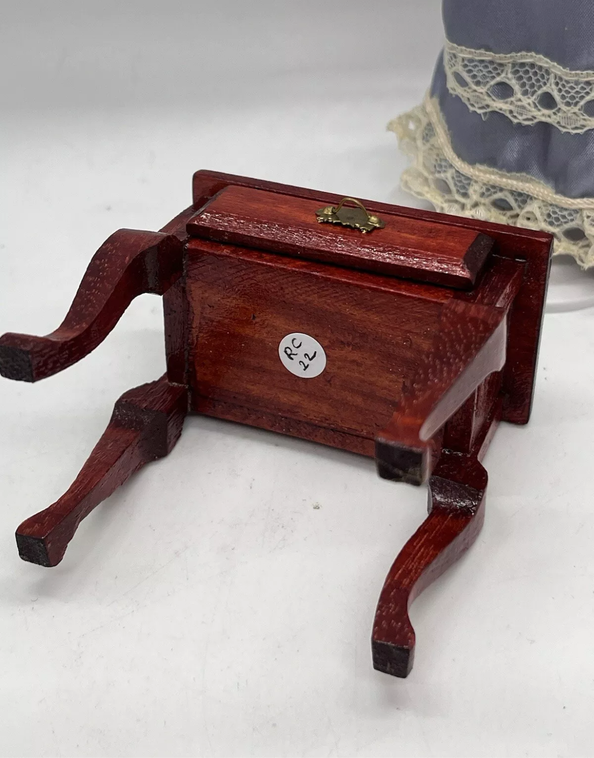 Dolls house furniture small table with drawer. Living room, bedroom…