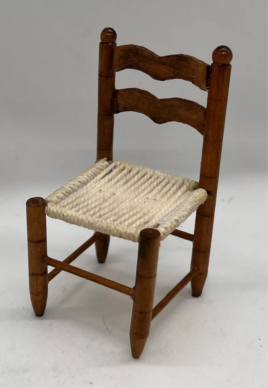 Dolls house rope seat chair
