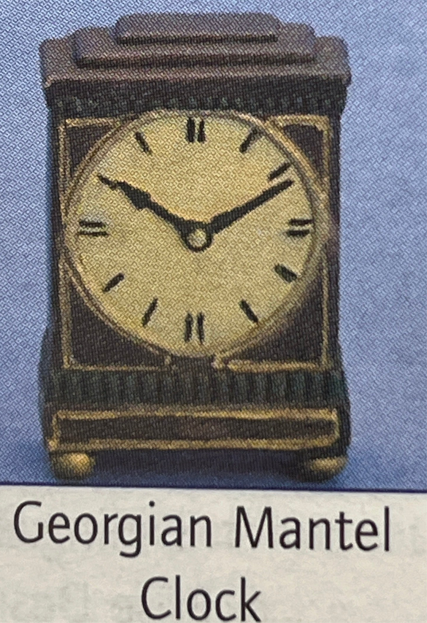 Dolls house Georgian resin mantel clock