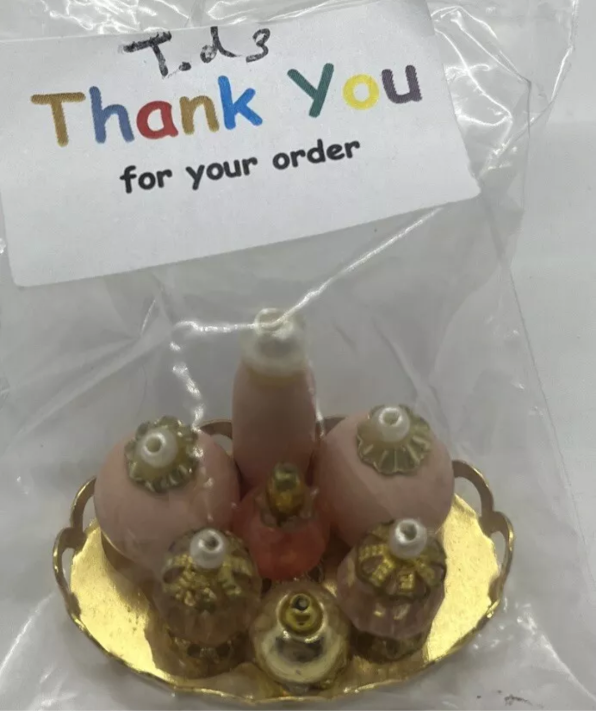 Dolls house perfume tray