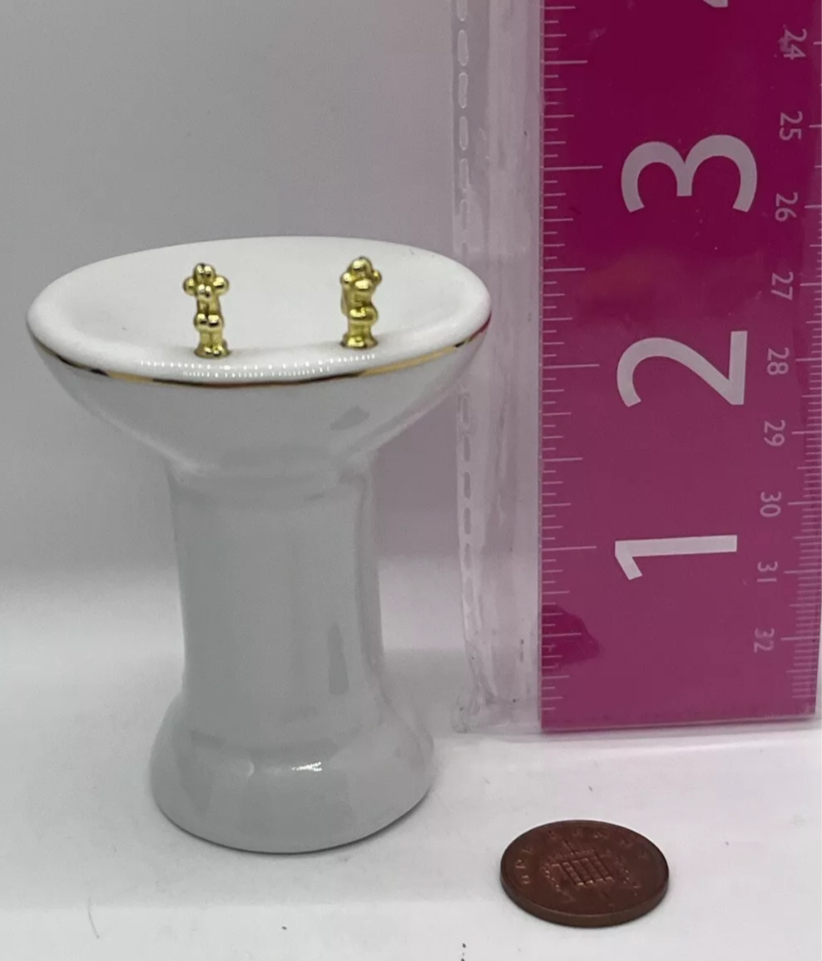 Dolls house porcelain sink