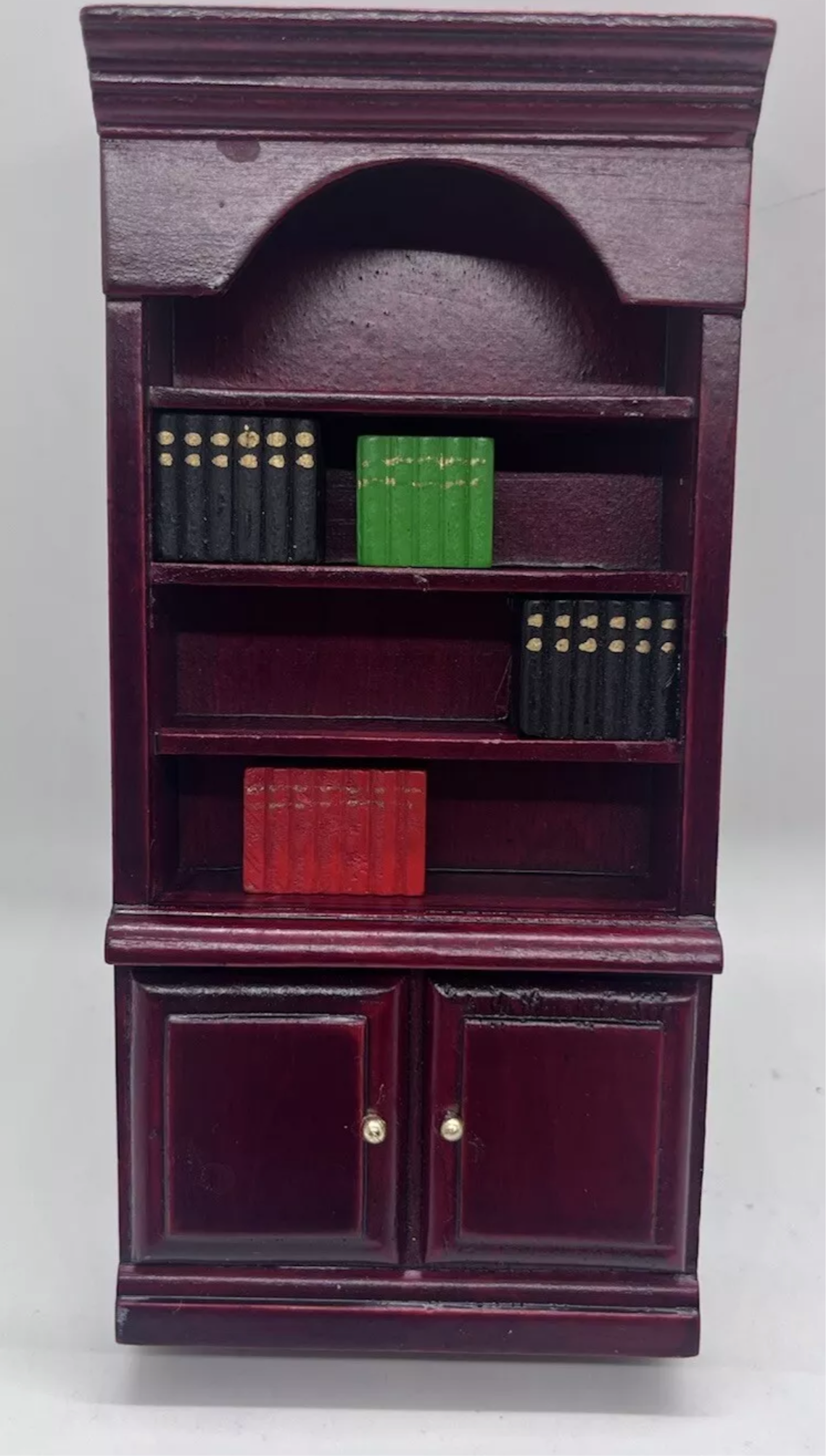 Dolls house bookcase with book blocks