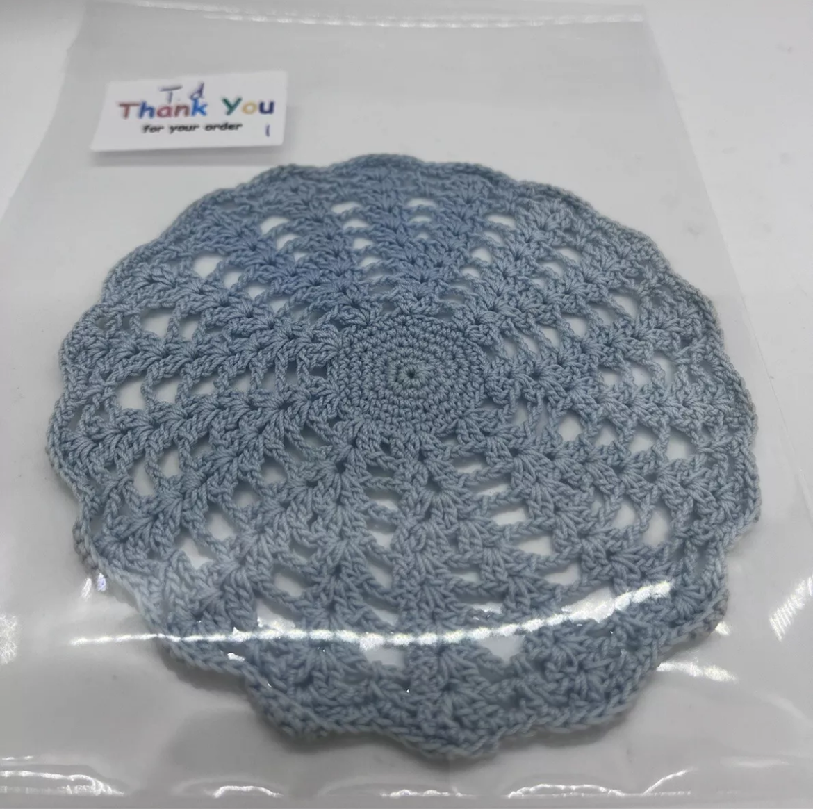 Dolls house crochet handmade table cloth new