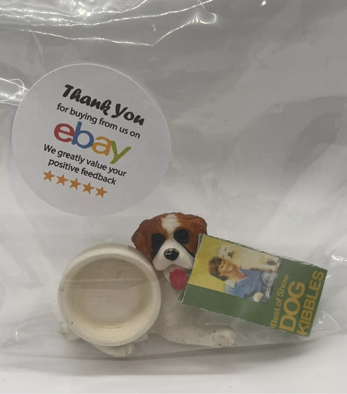 Dolls house large dog & accessories