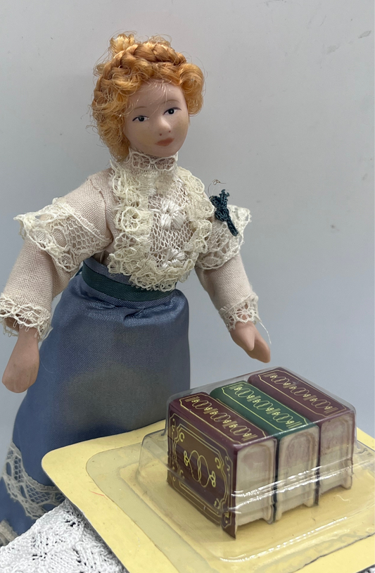 Dolls house set of encyclopedias books