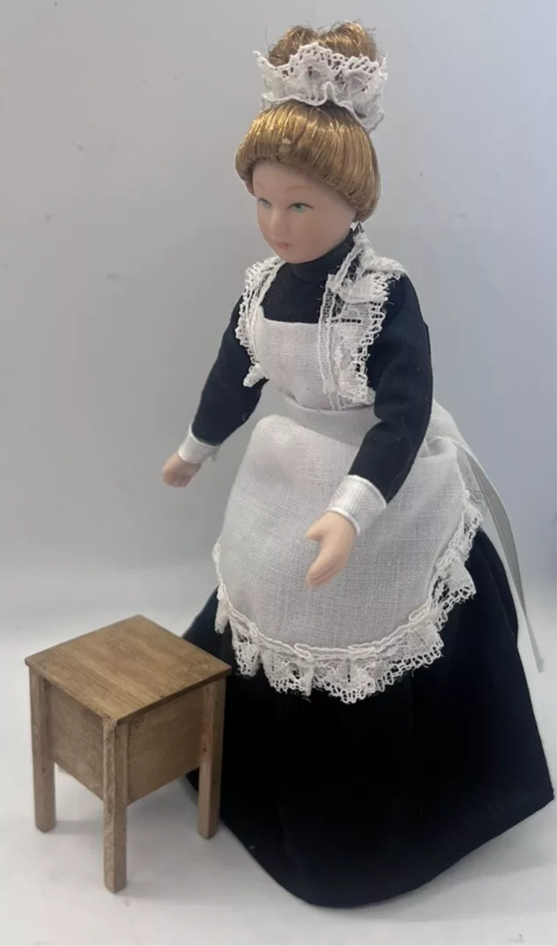 Dolls house artisan handmade sewing box and accessories