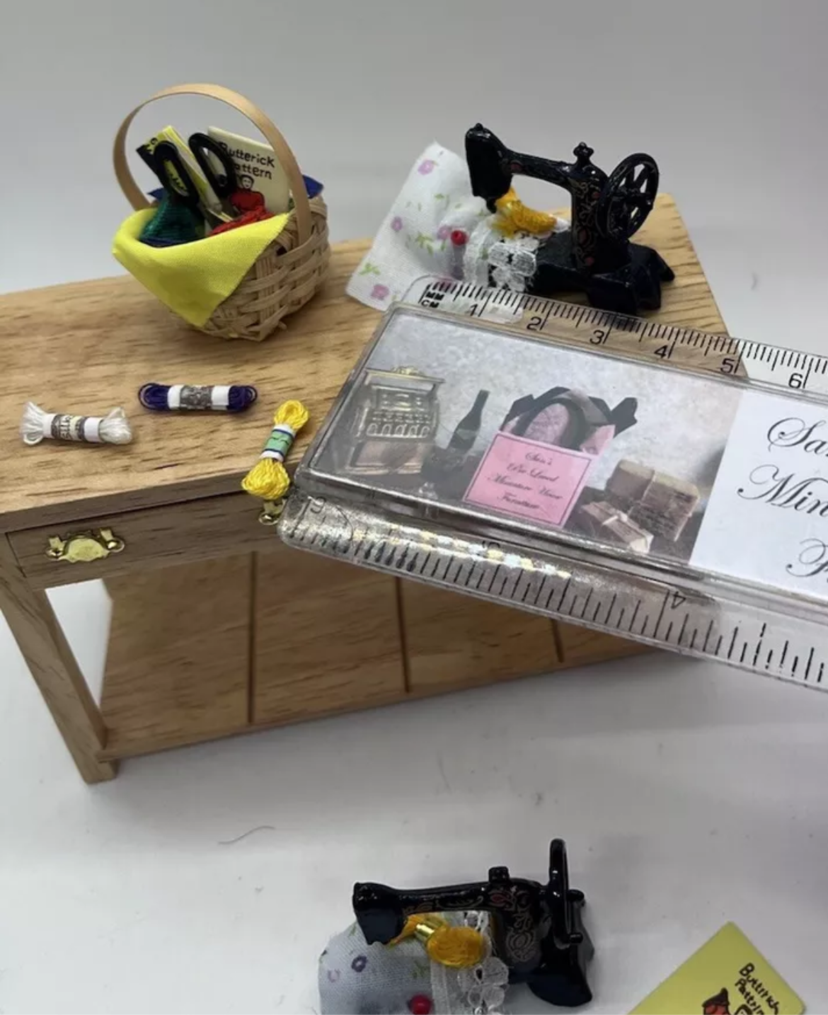 Dolls house sewing haberdashery set