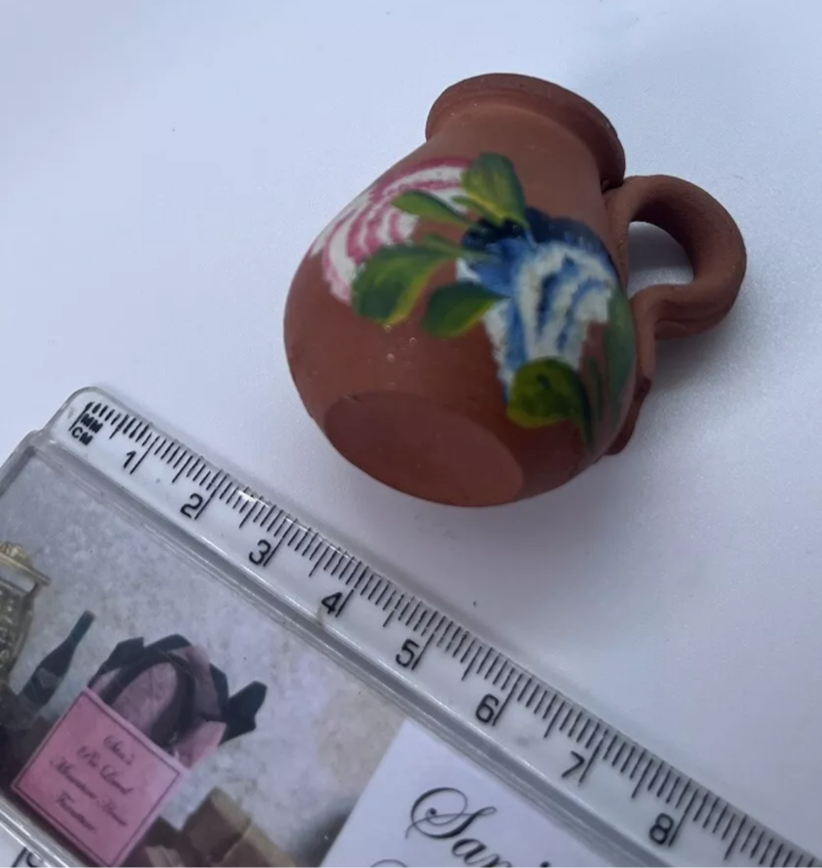Dolls house large garden jug hand decorated