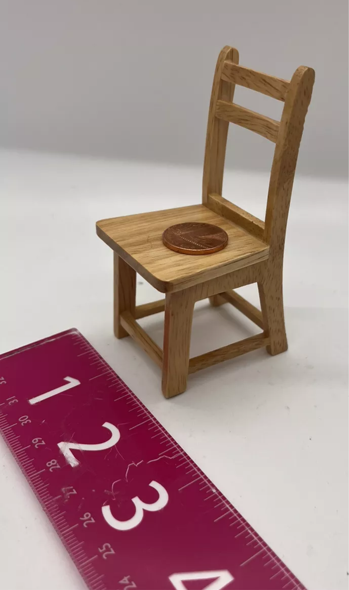 Dolls house chair pine wood