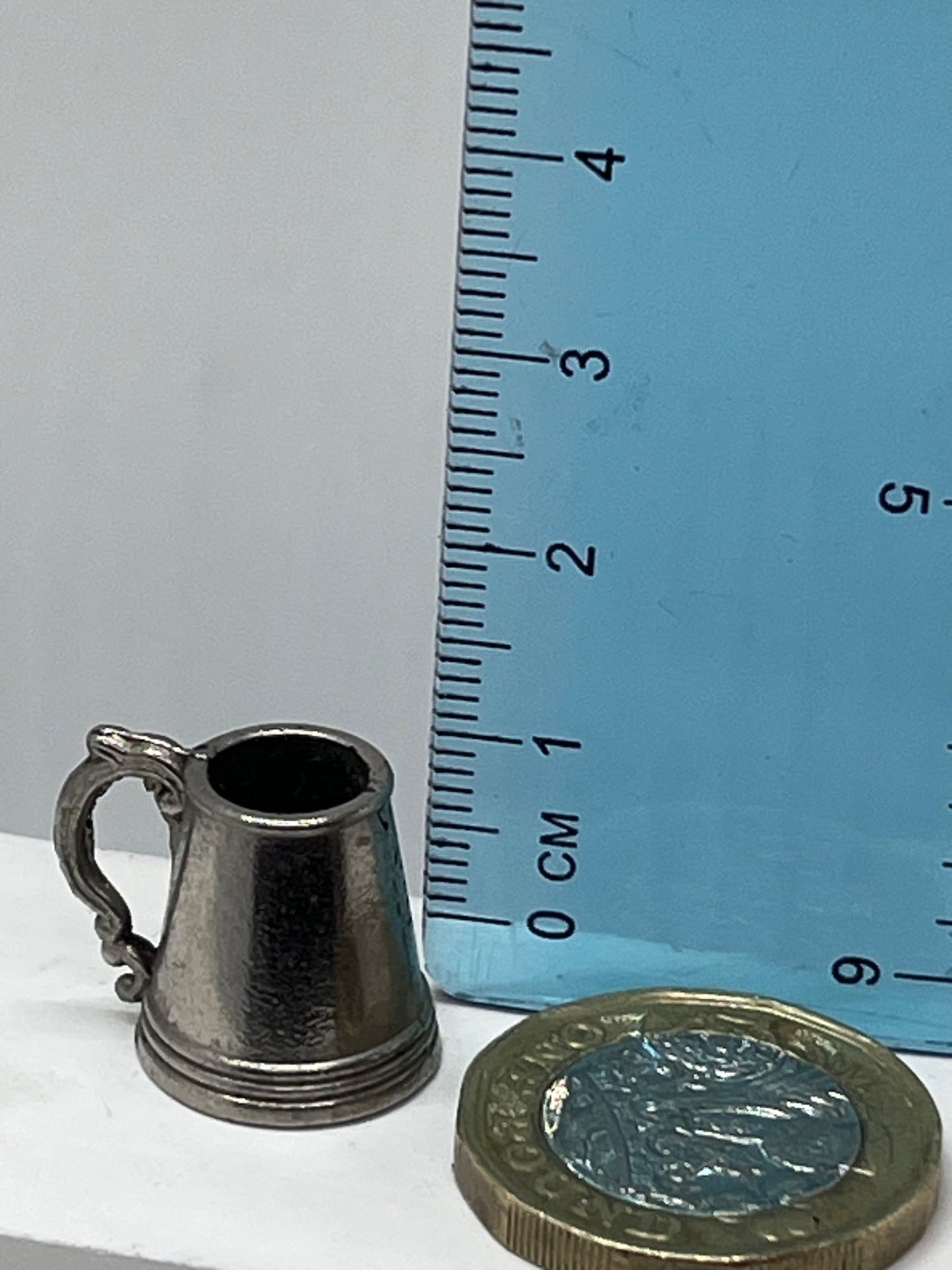 Dolls house tankard for pub metal pewter?