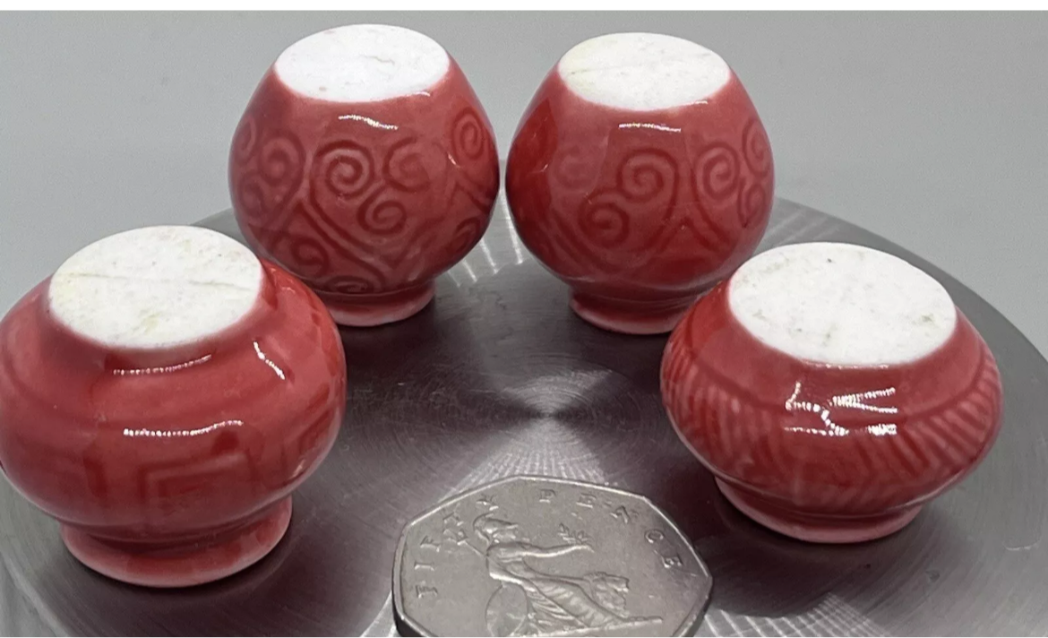 Dolls house vase set ceramic