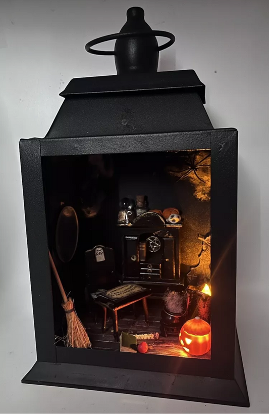 Dolls house Halloween lantern handmade