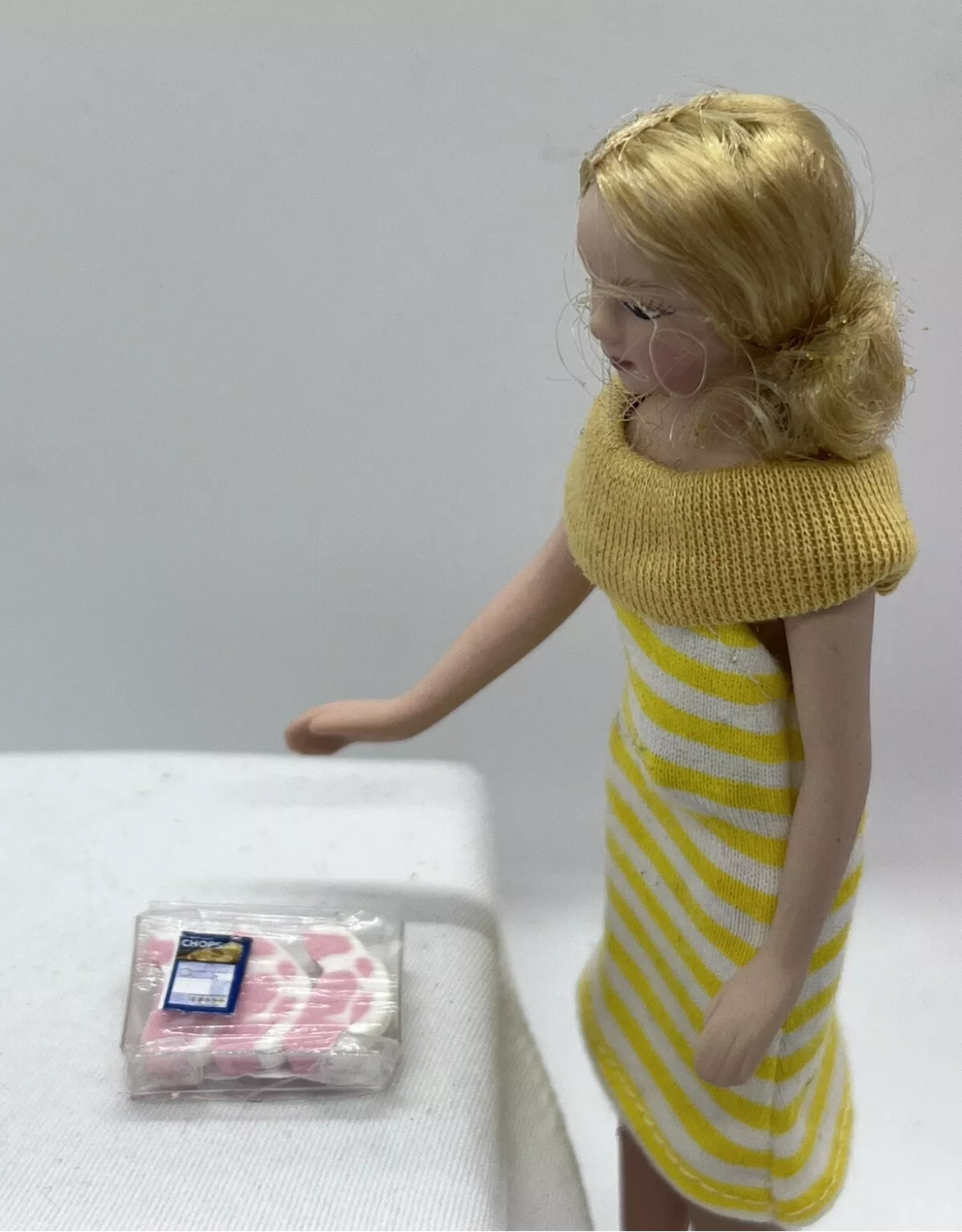 Dolls house food pork chops handmade new