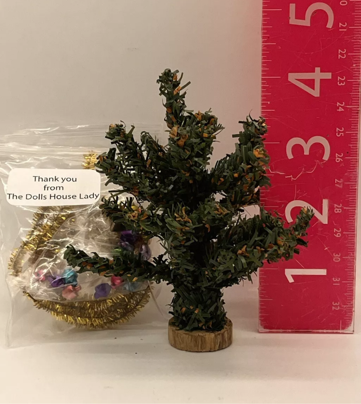 Dolls house Christmas tree ready to decorate 4 plus inch