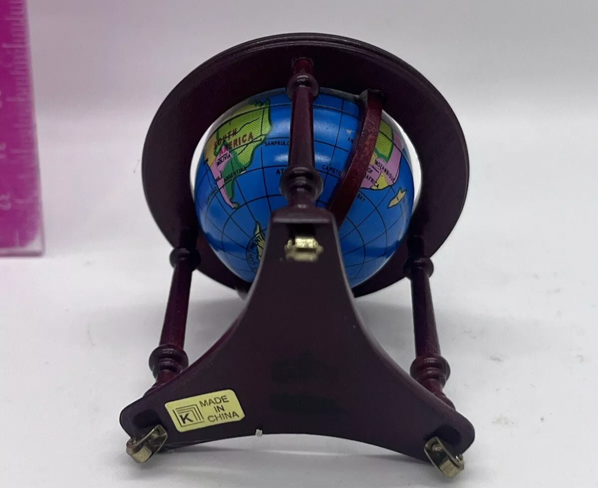 Dolls house wheeled floor globe