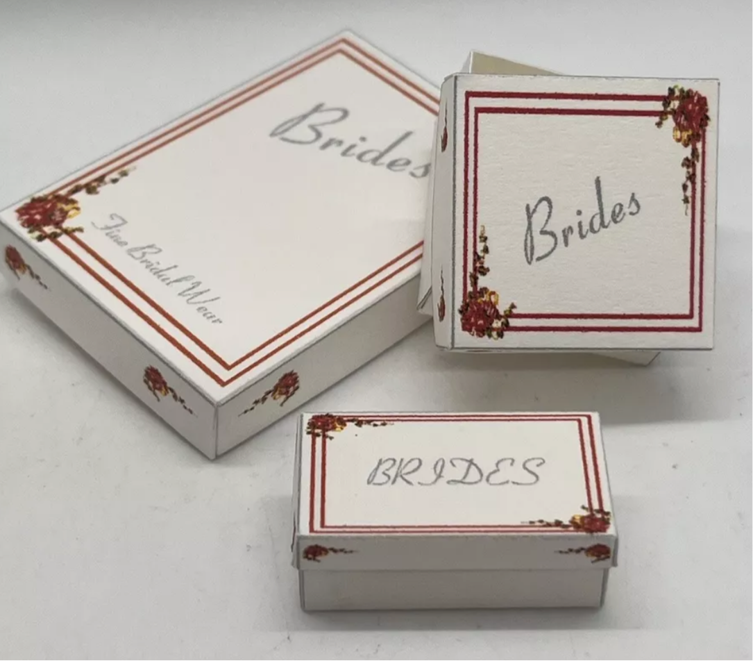 Dolls house wedding bridal boxes new x 3