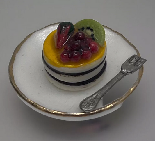 Dolls house handmade tart